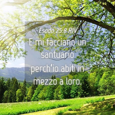 Picture 04 - Esodo 25:8 RIV - E mi facciano un santuario perch’io abiti in - Bible Verse Picture
