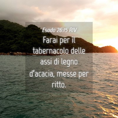 Picture 04 - Esodo 26:15 RIV - Farai per il tabernacolo delle assi di legno - Bible Verse Picture