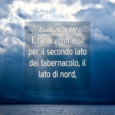 Picture 04 - Esodo 26:20 RIV - E farai venti assi per il secondo lato dei - Bible Verse Picture