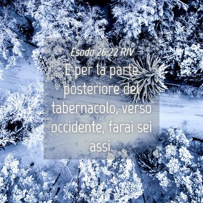 Picture 04 - Esodo 26:22 RIV - E per la parte posteriore del tabernacolo, verso - Bible Verse Picture