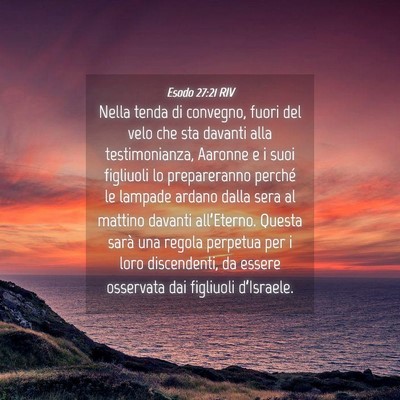 Picture 04 - Esodo 27:21 RIV - Nella tenda di convegno, fuori del velo che sta - Bible Verse Picture
