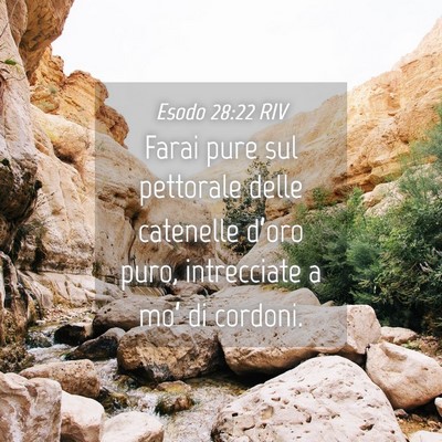 Picture 04 - Esodo 28:22 RIV - Farai pure sul pettorale delle catenelle d’oro - Bible Verse Picture