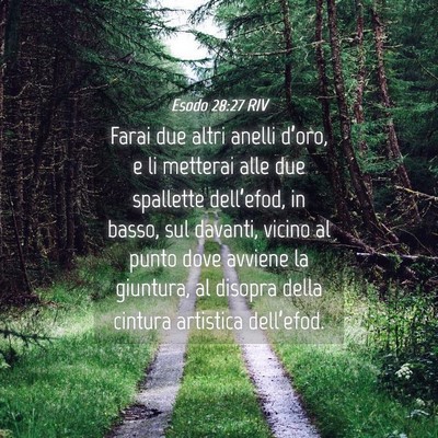 Picture 04 - Esodo 28:27 RIV - Farai due altri anelli d’oro, e li metterai - Bible Verse Picture