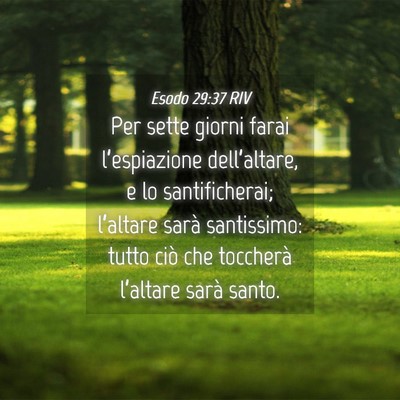Picture 04 - Esodo 29:37 RIV - Per sette giorni farai l’espiazione - Bible Verse Picture