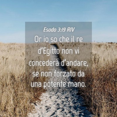 Picture 04 - Esodo 3:19 RIV - Or io so che il re d’Egitto non vi concederà - Bible Verse Picture