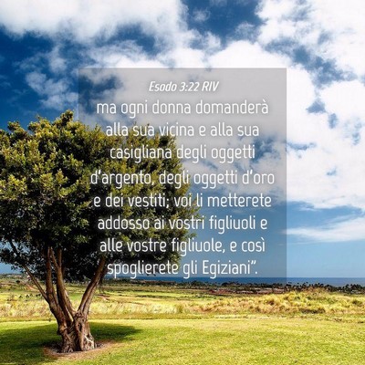 Picture 04 - Esodo 3:22 RIV - ma ogni donna domanderà alla sua vicina e alla - Bible Verse Picture