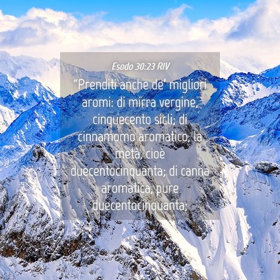 Picture 04 - Esodo 30:23 RIV - “Prenditi anche de’ migliori aromi: di mirra - Bible Verse Picture