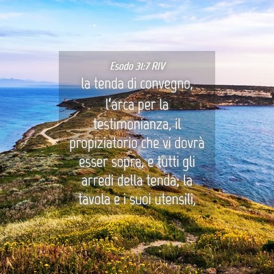 Picture 04 - Esodo 31:7 RIV - la tenda di convegno, l’arca per la - Bible Verse Picture