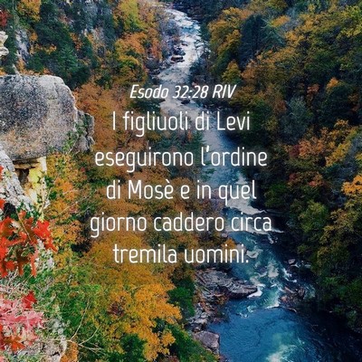 Picture 04 - Esodo 32:28 RIV - I figliuoli di Levi eseguirono l’ordine di - Bible Verse Picture