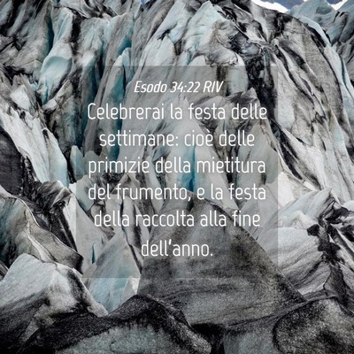 Picture 04 - Esodo 34:22 RIV - Celebrerai la festa delle settimane: cioè delle - Bible Verse Picture