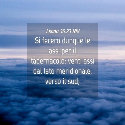 Picture 04 - Esodo 36:23 RIV - Si fecero dunque le assi per il tabernacolo: - Bible Verse Picture