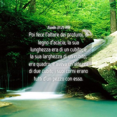 Picture 04 - Esodo 37:25 RIV - Poi fece l’altare dei profumi, di legno - Bible Verse Picture