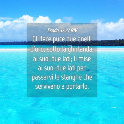Picture 04 - Esodo 37:27 RIV - Gli fece pure due anelli d’oro, sotto la - Bible Verse Picture