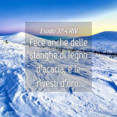 Picture 04 - Esodo 37:4 RIV - Fece anche delle stanghe di legno d’acacia, e - Bible Verse Picture