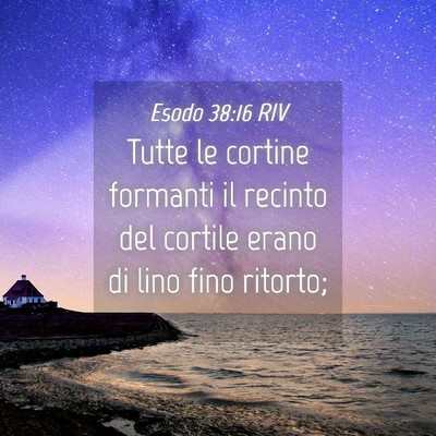 Picture 04 - Esodo 38:16 RIV - Tutte le cortine formanti il recinto del cortile - Bible Verse Picture