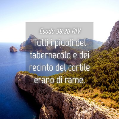Picture 04 - Esodo 38:20 RIV - Tutti i piuoli del tabernacolo e dei recinto del - Bible Verse Picture
