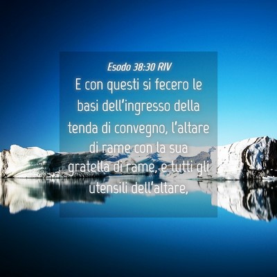 Picture 04 - Esodo 38:30 RIV - E con questi si fecero le basi dell’ingresso - Bible Verse Picture
