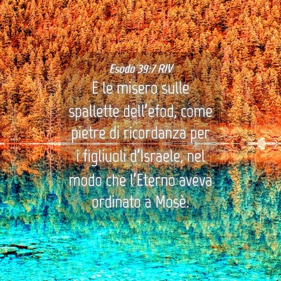 Picture 04 - Esodo 39:7 RIV - E le misero sulle spallette dell’efod, come - Bible Verse Picture