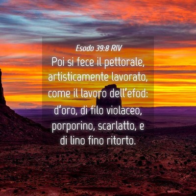 Picture 04 - Esodo 39:8 RIV - Poi si fece il pettorale, artisticamente - Bible Verse Picture