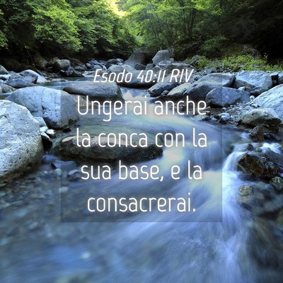 Picture 04 - Esodo 40:11 RIV - Ungerai anche la conca con la sua base, e la - Bible Verse Picture