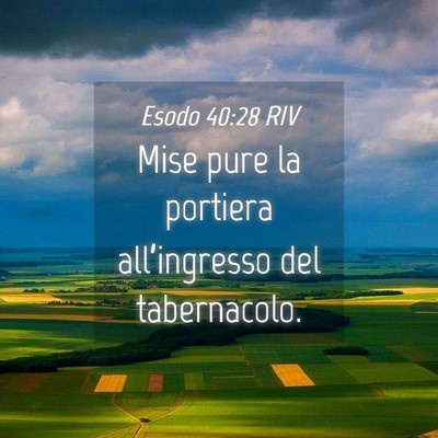 Picture 04 - Esodo 40:28 RIV - Mise pure la portiera all’ingresso del - Bible Verse Picture