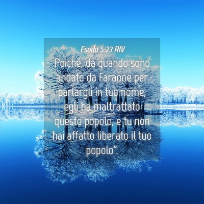 Picture 04 - Esodo 5:23 RIV - Poiché, da quando sono andato da Faraone per - Bible Verse Picture