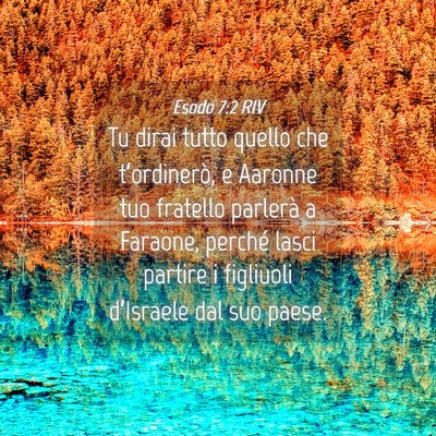 Picture 04 - Esodo 7:2 RIV - Tu dirai tutto quello che t’ordinerò, e - Bible Verse Picture