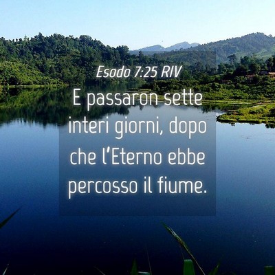 Picture 04 - Esodo 7:25 RIV - E passaron sette interi giorni, dopo che - Bible Verse Picture