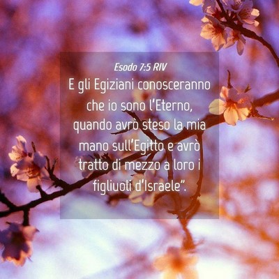 Picture 04 - Esodo 7:5 RIV - E gli Egiziani conosceranno che io sono - Bible Verse Picture