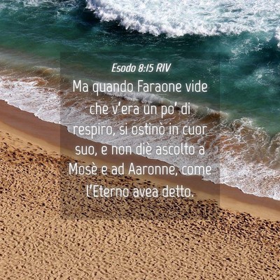 Picture 04 - Esodo 8:15 RIV - Ma quando Faraone vide che v’era un po’ di - Bible Verse Picture