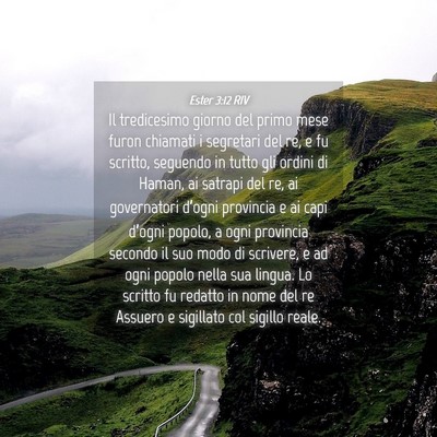 Picture 04 - Ester 3:12 RIV - Il tredicesimo giorno del primo mese furon - Bible Verse Picture