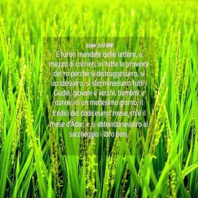 Picture 04 - Ester 3:13 RIV - E furon mandate delle lettere, a mezzo di - Bible Verse Picture