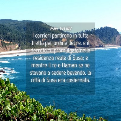 Picture 04 - Ester 3:15 RIV - I corrieri partirono in tutta fretta per ordine - Bible Verse Picture