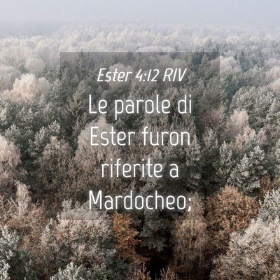 Picture 04 - Ester 4:12 RIV - Le parole di Ester furon riferite a - Bible Verse Picture