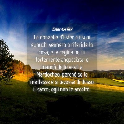 Picture 04 - Ester 4:4 RIV - Le donzelle d’Ester e i suoi eunuchi vennero a - Bible Verse Picture