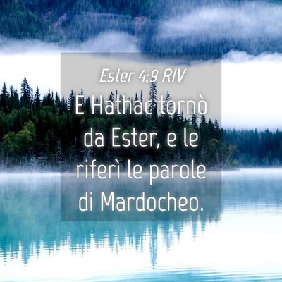Picture 04 - Ester 4:9 RIV - E Hathac tornò da Ester, e le riferì le parole - Bible Verse Picture