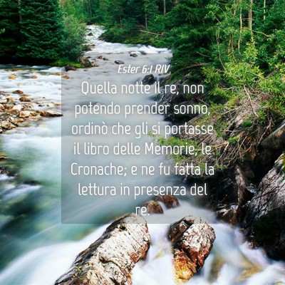 Picture 04 - Ester 6:1 RIV - Quella notte il re, non potendo prender sonno, - Bible Verse Picture