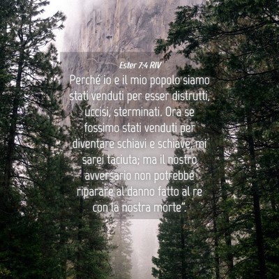Picture 04 - Ester 7:4 RIV - Perché io e il mio popolo siamo stati venduti - Bible Verse Picture