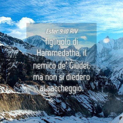 Picture 04 - Ester 9:10 RIV - figliuolo di Hammedatha, il nemico de’ Giudei, - Bible Verse Picture