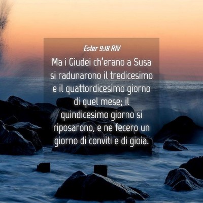 Picture 04 - Ester 9:18 RIV - Ma i Giudei ch’erano a Susa si radunarono il - Bible Verse Picture