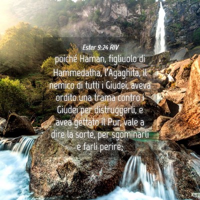 Picture 04 - Ester 9:24 RIV - poiché Haman, figliuolo di Hammedatha, - Bible Verse Picture