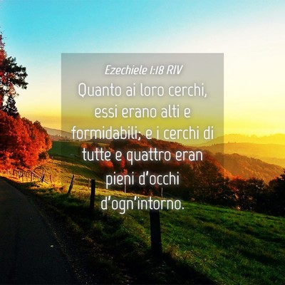 Picture 04 - Ezechiele 1:18 RIV - Quanto ai loro cerchi, essi erano alti e - Bible Verse Picture