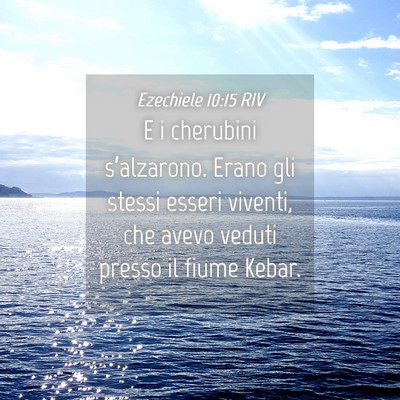 Picture 04 - Ezechiele 10:15 RIV - E i cherubini s’alzarono. Erano gli stessi - Bible Verse Picture