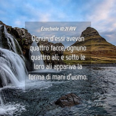 Picture 04 - Ezechiele 10:21 RIV - Ognun d’essi avevan quattro facce, ognuno - Bible Verse Picture