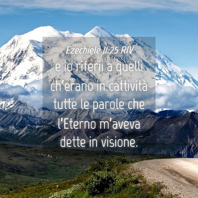 Picture 04 - Ezechiele 11:25 RIV - e io riferii a quelli ch’erano in cattività - Bible Verse Picture