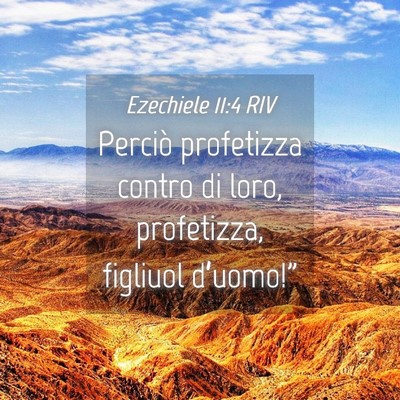 Picture 04 - Ezechiele 11:4 RIV - Perciò profetizza contro di loro, profetizza, - Bible Verse Picture