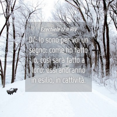 Picture 04 - Ezechiele 12:11 RIV - Di’: Io sono per voi un segno: come ho fatto - Bible Verse Picture