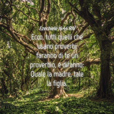 Picture 04 - Ezechiele 16:44 RIV - Ecco, tutti quelli che usano proverbi faranno di - Bible Verse Picture