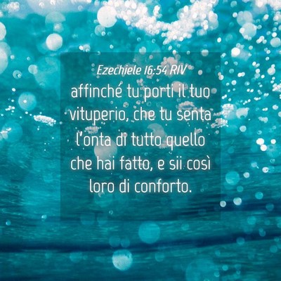 Picture 04 - Ezechiele 16:54 RIV - affinché tu porti il tuo vituperio, che tu senta - Bible Verse Picture