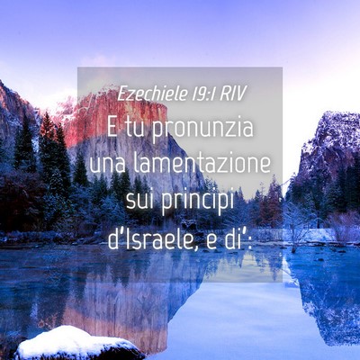 Picture 04 - Ezechiele 19:1 RIV - E tu pronunzia una lamentazione sui principi - Bible Verse Picture